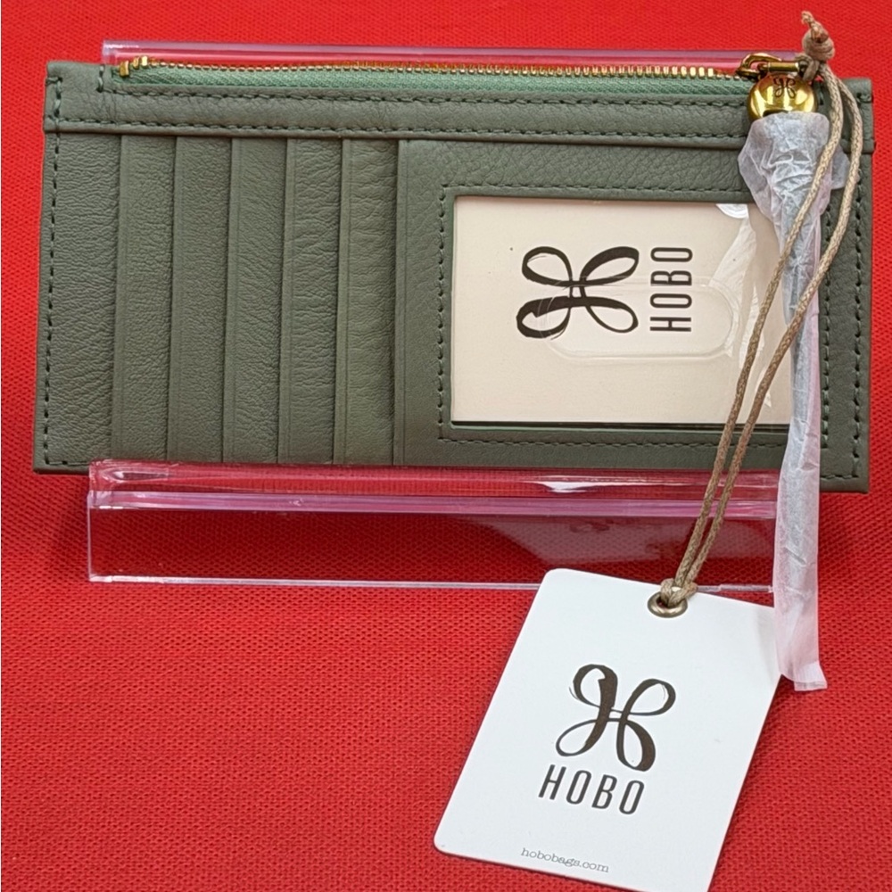 Hobo Carte Card Case Watercress Green Leather New